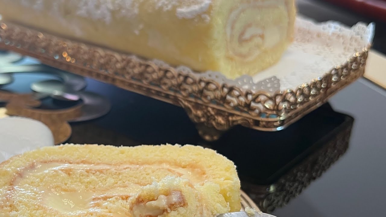 roulé au citron 🍋 بسكوى رولى مشرب بكريمة اليمون