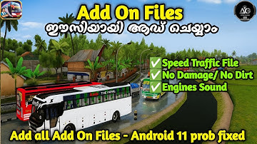 How to Add Bussid Add On Files | Speed Traffic + No Damage + Engine Sound | Android 11+ problem 