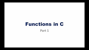 Functions in C-Part 1   (KTU S2 EST 102 Programming in C )