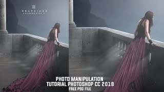 Blue Soft Light Photo Manipulation Tutorial Photoshop CC 2018 screenshot 1