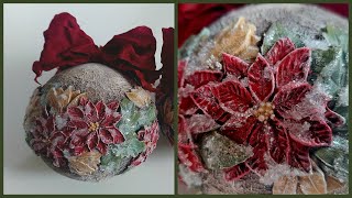 Christmas tree bauble with flower wreath 🎄🎁 Bombka z kwiatowym wieńcem 🎄🎁 #diy #tutorial #christmas