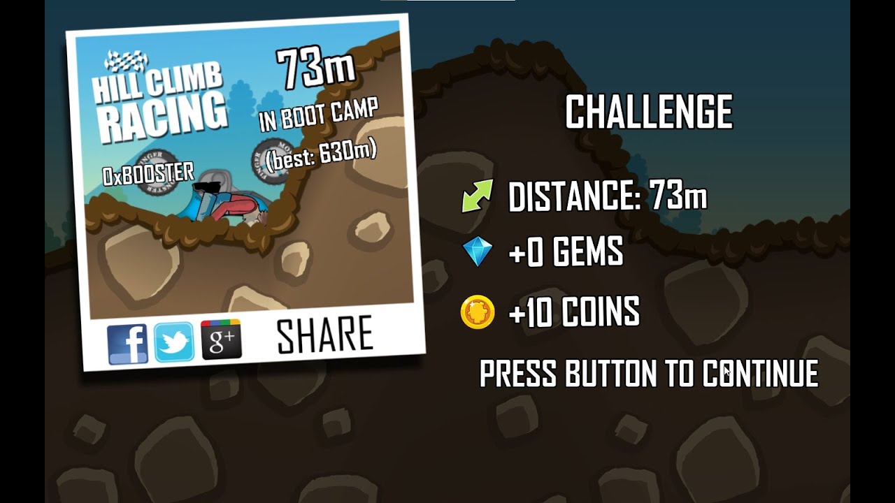Hill Climb Racing 😭 | Only 73m in Boot Camp Challenge!