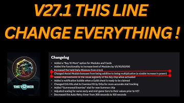 v27.1 The tower this change endgame strategy