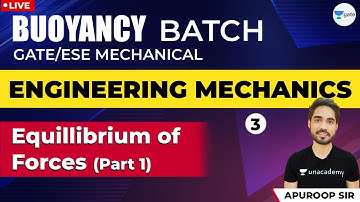 Equilibrium of Forces - 1 | Lec - 3 | Engineering Mechanics | GATE 2021 Mechanical Engineering