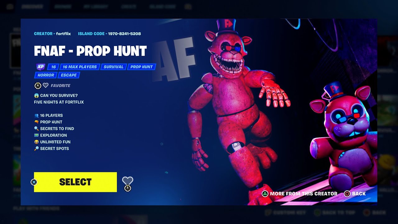 FNAF: Prop Hunt Horror Map Code Fortnite! (Five Nights At Freddy's  Gameplay) 