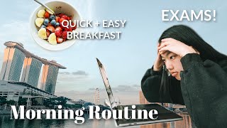 My 7:30AM Morning Routine before an Exam! // Last minute exam preparation