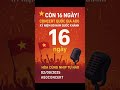 Cùng 34bds.com Đếm ngược còn 16 ngày nữa thôi là Concert Quốc Gia A80 #youtubeshorts