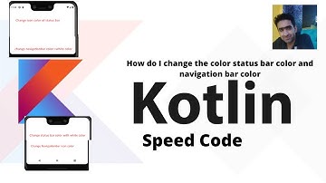 How do I change the color of my status bar color and navigation bar color