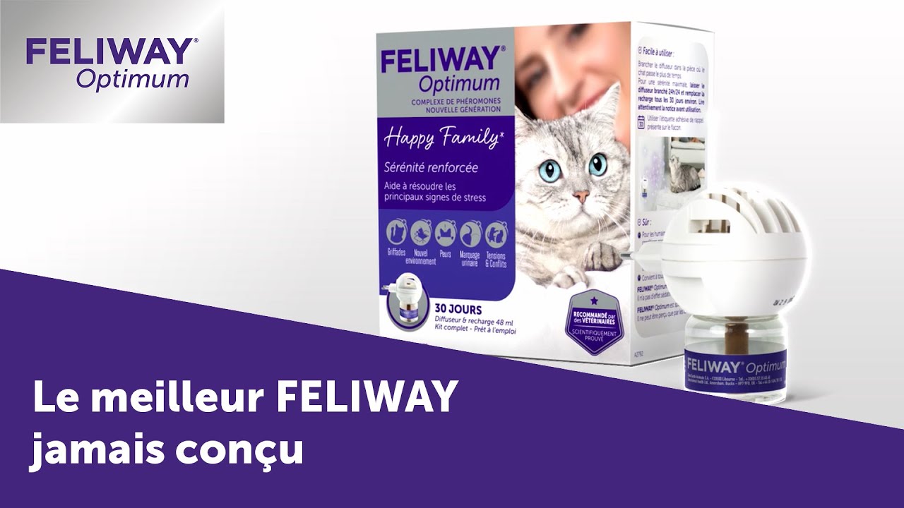 Feliway (diffuseur + recharge), phéromones anti-stress 48ml