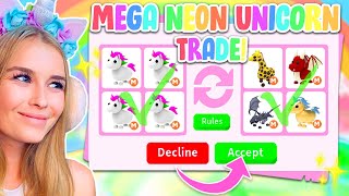 TRADING *MEGA* NEON UNICORNS ONLY In Adopt Me! (Roblox)