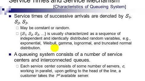 Chapter 6 Queueing Models Lecture 2