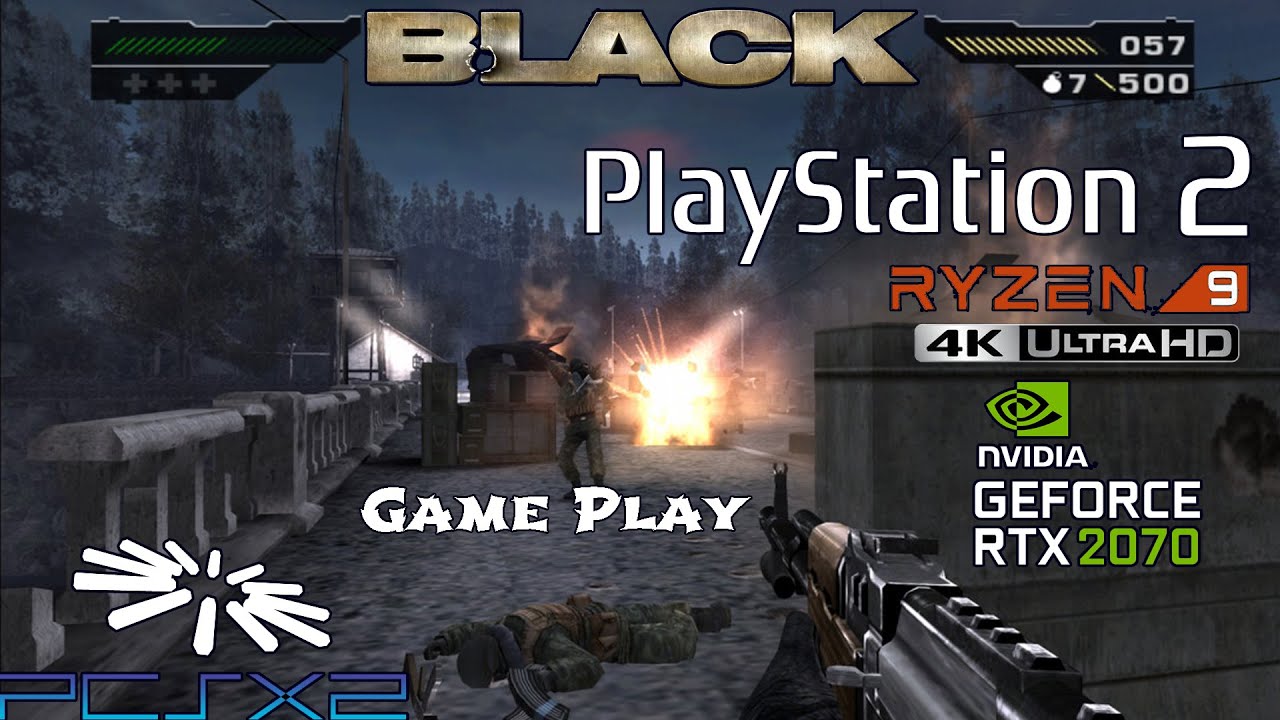 PCSX2 1.7.0-20210223003029 | BLACK 60 FPS 4K UHD | PS2 Emulator Game Play