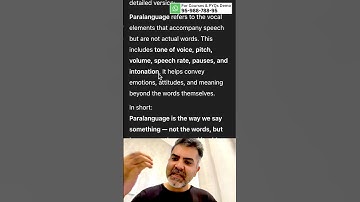 Para-language | Communication UGC-NET-Paper 1