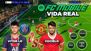 VIRAMOS O JOGO FC MOBILE NA VIDA REAL *IDÊNTICO!!* (PSG x MANCHESTER UNITED)