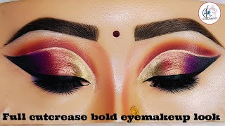 full cutcrease bold look eyemakeup✨#vlog #tutorial #makeup #viral #youtube #video