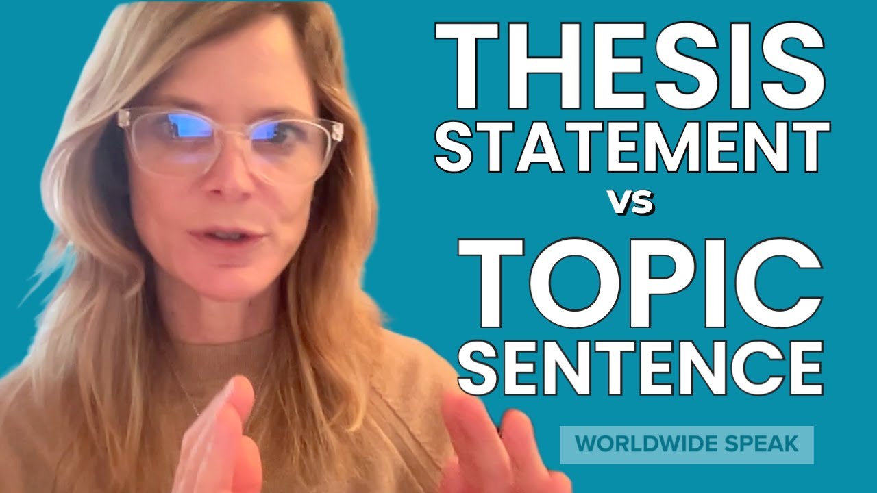 Thesis Statement Vs Topic Sentence Worksheet