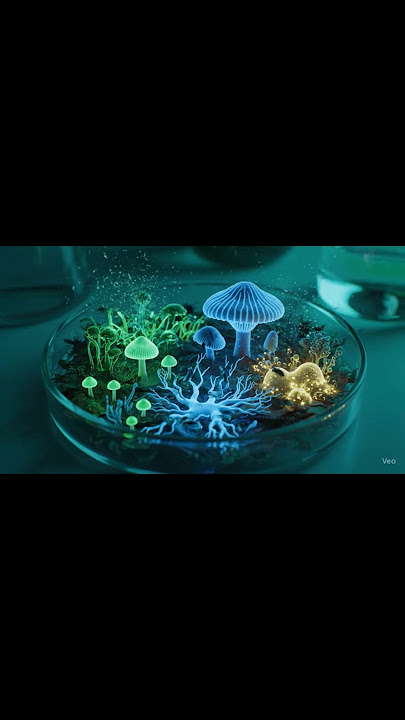 Bioluminescent Biology -  AI generated clip with Veo3  #aivideo #aiart #veo3  #aigenerated #asmr