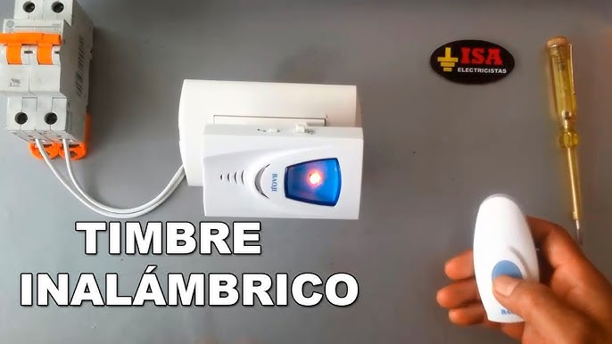 Timbre inalámbrico con receptor para enchufar, 1 tono, Timbres, 46631