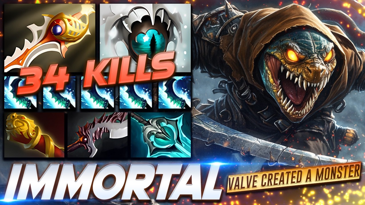 Slark 34 KILLS Immortal Monster - Dota 2 Pro Gameplay [Watch & Learn]