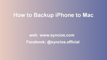 How to Backup iPhone to Mac Computer without iTunes