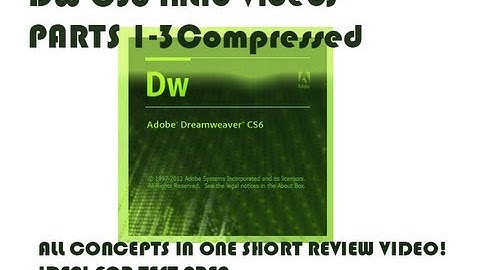 SUMMARY: Intro to Adobe Dreamweaver CS6 PARTS 1-3 COMPILATION