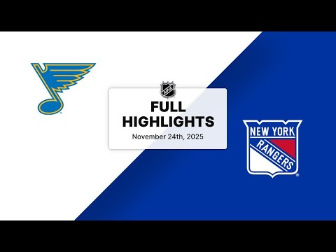 NHL Highlights | Blues vs. Rangers | November 24, 2025