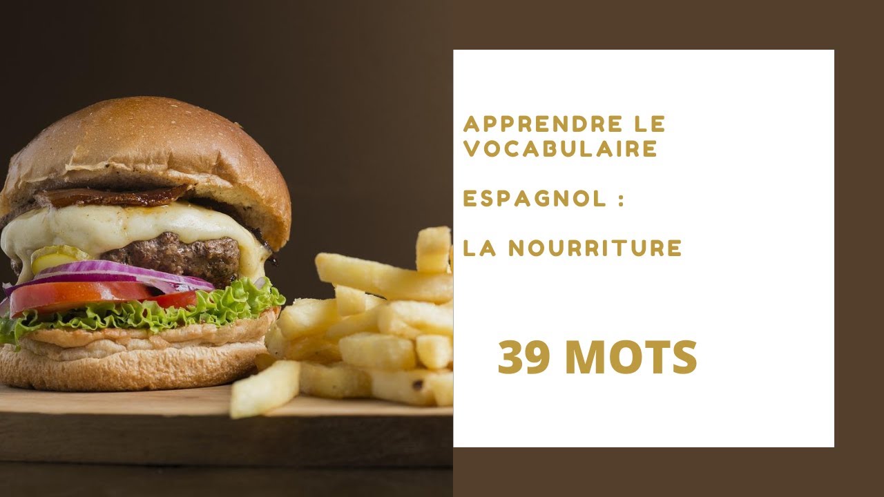 39 MOTS à SAVOIR vocabulaire espagnol : LA NOURRITURE - YouTube