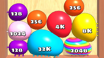 Blob Merge 3D - Multiple Color Numbers Level Up Satisfying ASMR Gameplay ( Cube Arena 2048 )