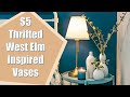 $5 Thrifted West Elm Inspired Vases | $5 Goodwill Challenge | Thrifted Home Decor