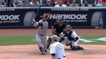 MIN@NYY: Doumit lines a solo home run to right field