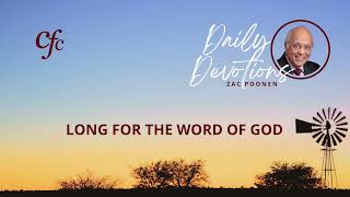 March 8 | Daily Devotion | Long For The Word Of God | Zac Poonen