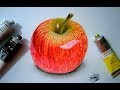 Como dibujo una manzana realista con óleos 🍎 drawing apple l HD 60 fps