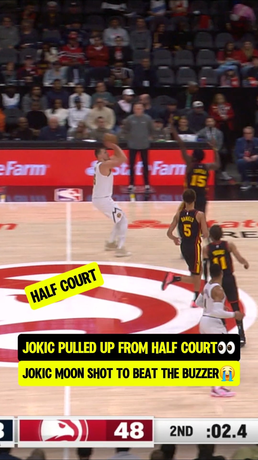 Jokic really pulled up from half court?
