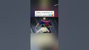 Thumbnail of Deku matches All Might's speed