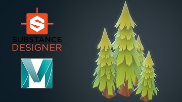 Autodesk Maya 2018 - Stylized Pine Tree Speed Modeling