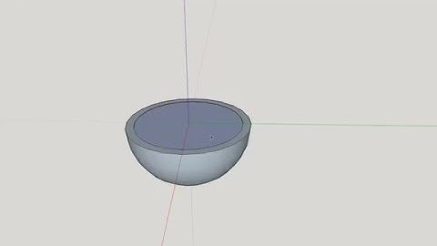 Draw a hollow semi sphere with Sketchup