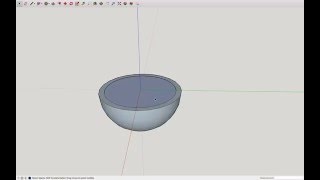 Draw a hollow semi sphere with Sketchup