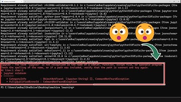 jupyter not recognised even after installing it | jupyter notebook problem #pythonprogramming ,#py