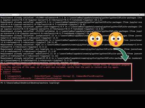 jupyter not recognised