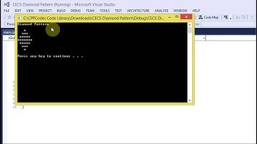 Diamond Pattern C++ Code (Visual Studio)