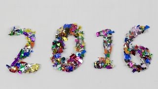 Hot Glue Confetti numbers