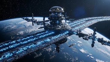 Space stations and spacecraft in space | AI-generated short film