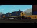 ROBLOX Railfanning at Folkston, GA S63E70: CSX Stack Train