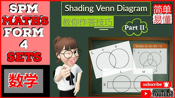 SPM Mathematics 数学【F4 Sets - Shading Venn Diagram Part2/3】手把手教学 | 教你作答技巧 | Form 4 Sets
