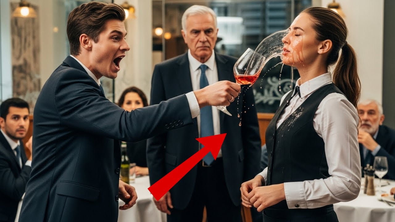 Miliardario Getta Il Vino Addosso Alla Cameriera — Il Giorno Dopo Suo Padre Arriva Con Le Chiavi...