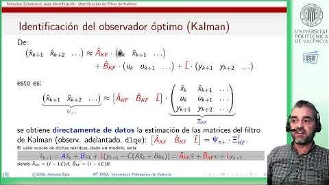 Identificación subespacio n4sid: identificación del observador óptimo (filtro de Kalman)