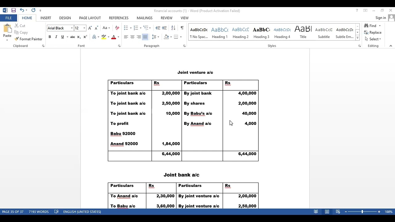 Joint Venture Separate Set Of Books Model Problem 1 YouTube Joint Venture Separate Set Of Books Model Problem 1 YouTube