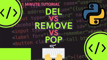 What Is Difference Between Del, Remove and Pop on Python Lists #Shorts