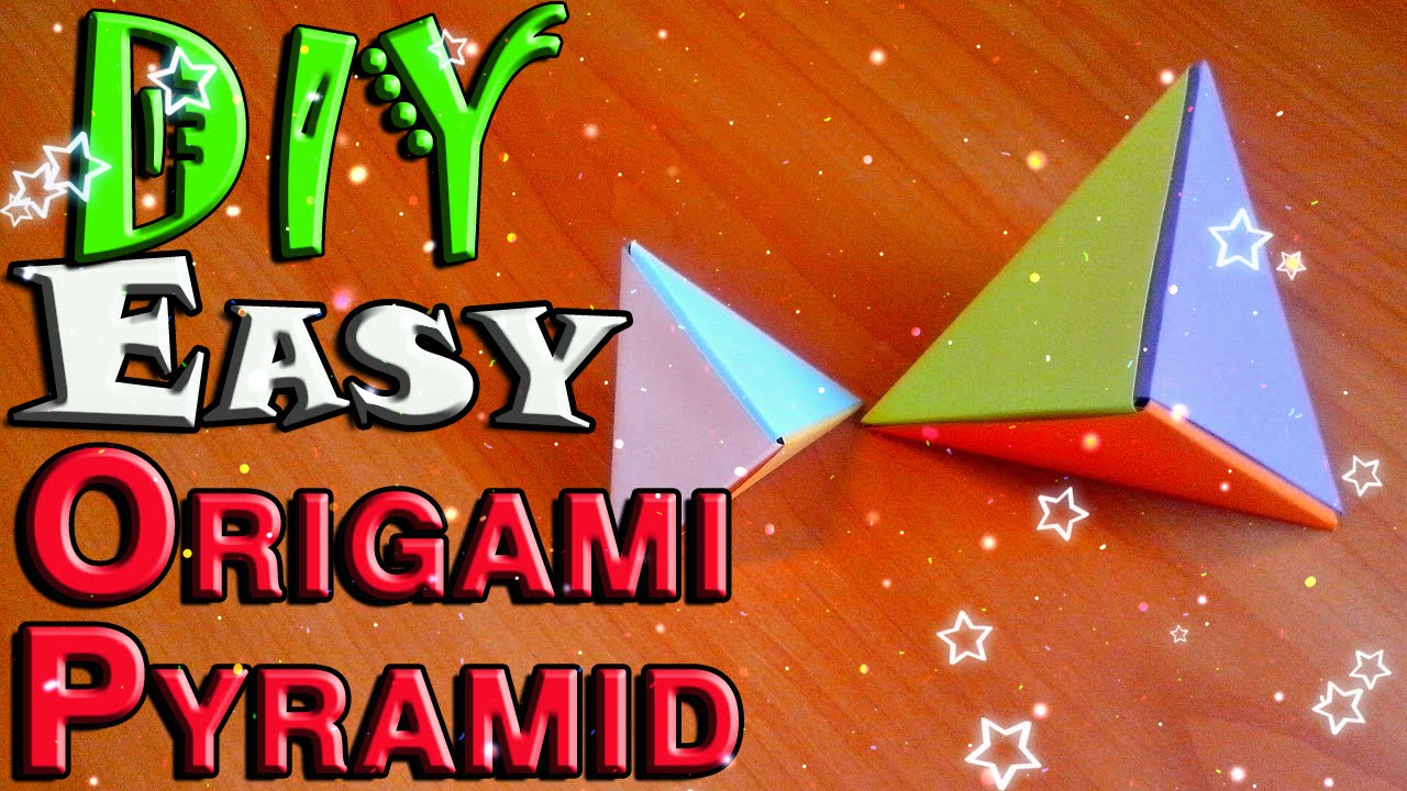 DIY How To Make Origami Pyramid From Paper. Modular Craft For Children ...