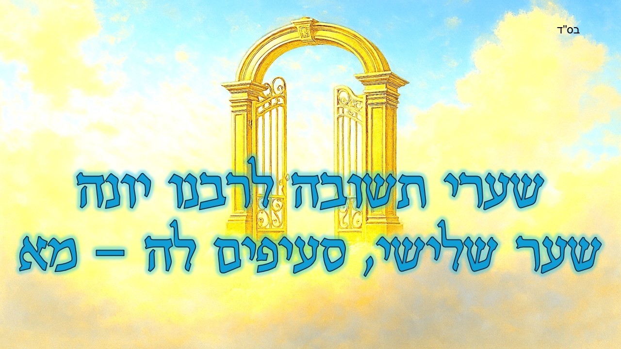 שערי תשובה שער שלישי ס' לה   מא